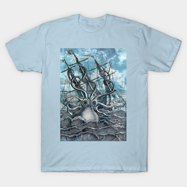 Sea Monster T-Shirt by CatyArte